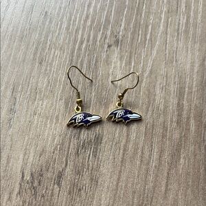 NFL Gold and Purple Earrings
